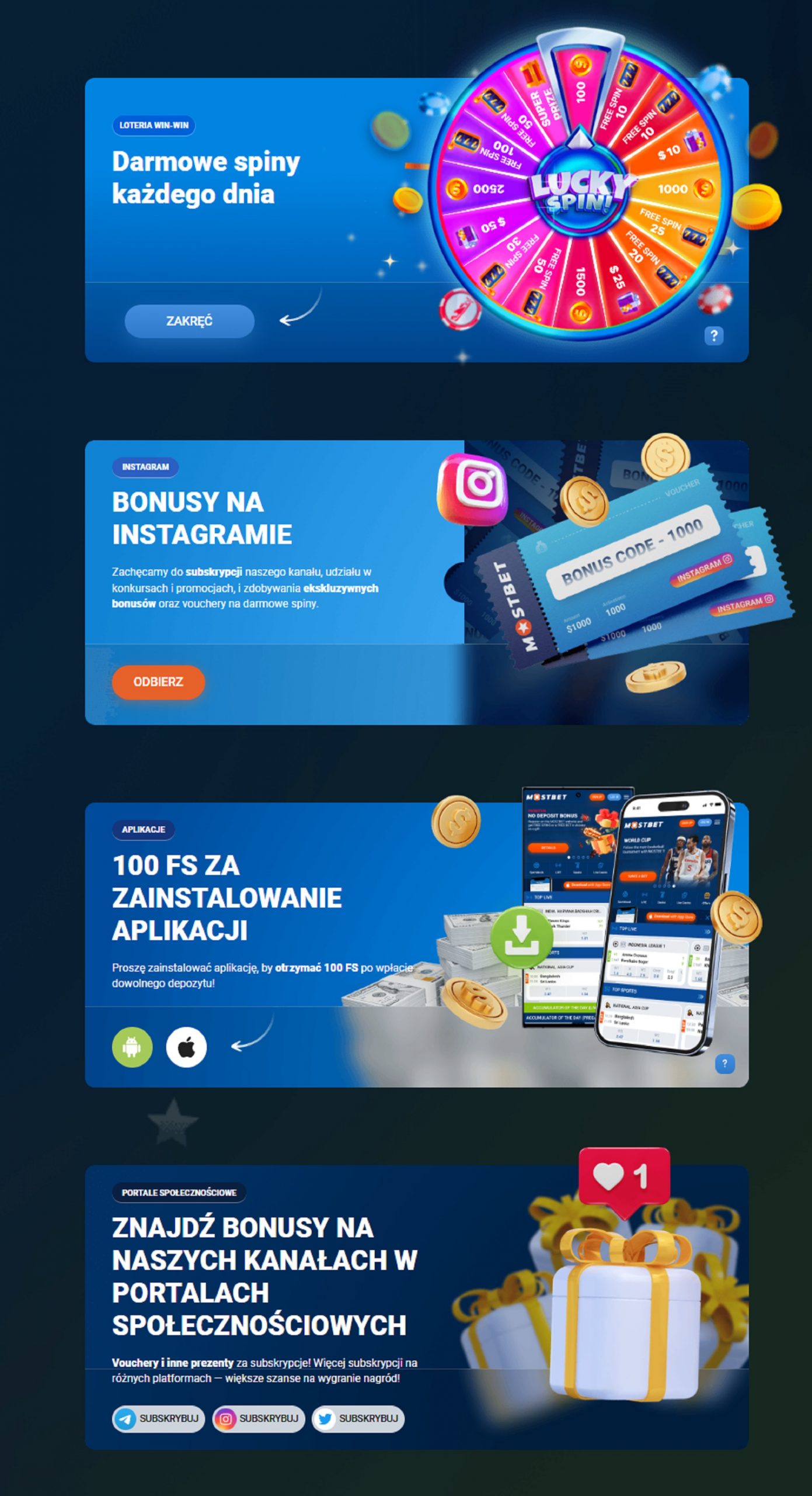 Strona bonusów Mostbet – aktualne promocje i oferty powitalne